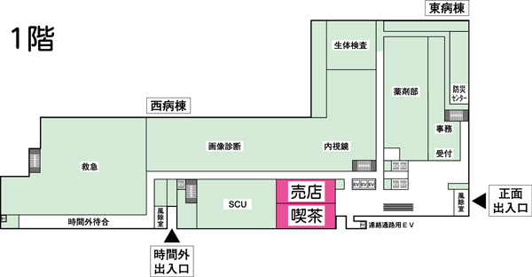 東・西病棟1階